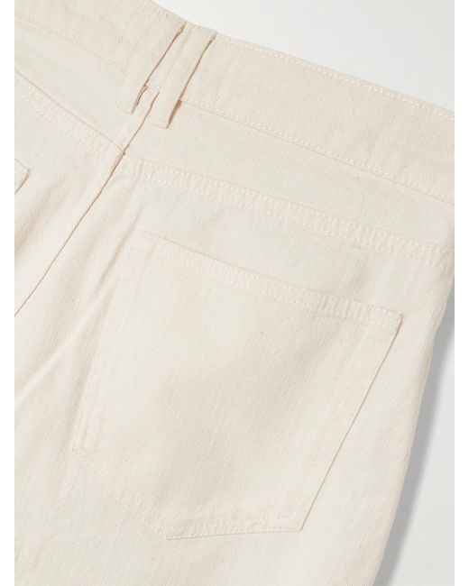 S.S.Daley Natural Ivy Pleated Cropped Mid-Rise Barrel-Leg Jeans