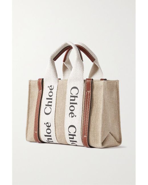 Chloé Natural Mini Woody Tote Bag
