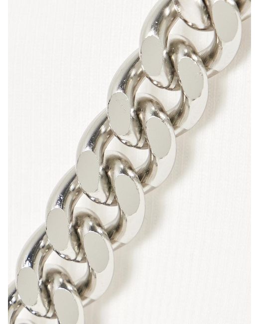 Stella McCartney White Chain-Embellished Ribbed Cotton-Blend Jersey Tank