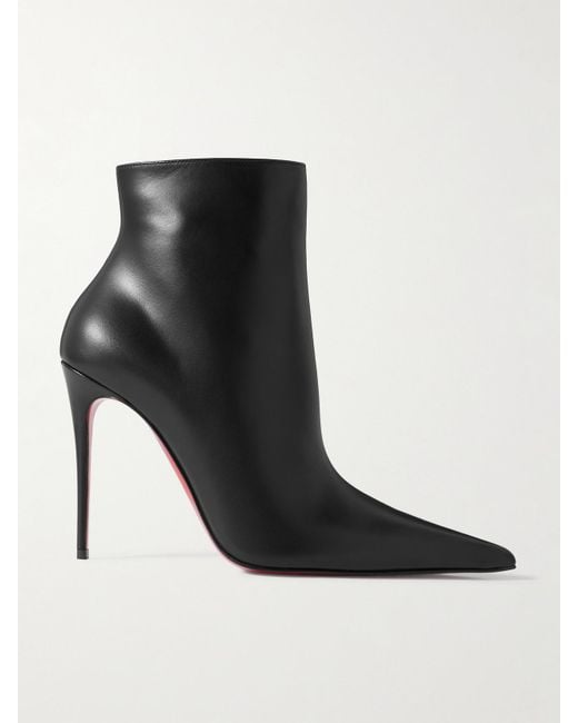 Christian Louboutin Black Kate Max 100 Ankle Boots Aus Leder