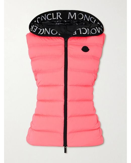 Moncler Pink Aliterse Quilted Shell Down Vest