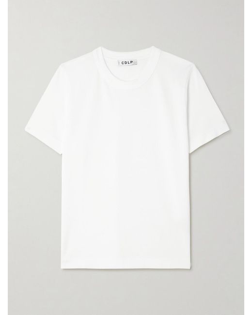 CDLP White Tencel Lyocell And Cotton-Blend T-Shirt
