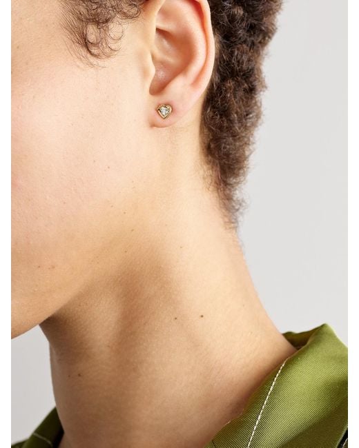 STONE AND STRAND Natural Tie The Knot 10-Karat Diamond Earrings
