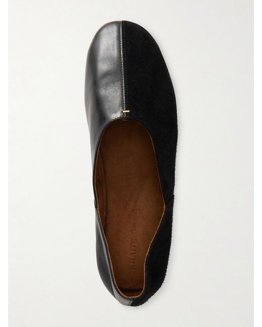 Khaite Black Jane Suede Flats