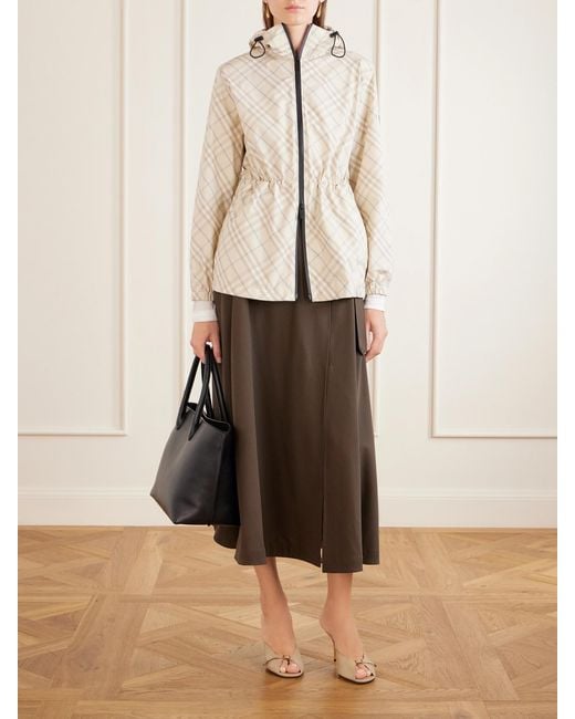 Burberry Natural Checked Shell Jacket