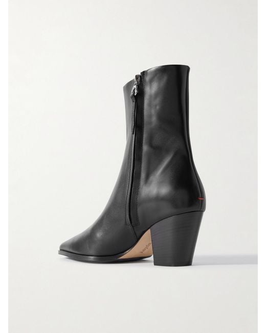 Aeyde Black Hedvig Leather Ankle Boots
