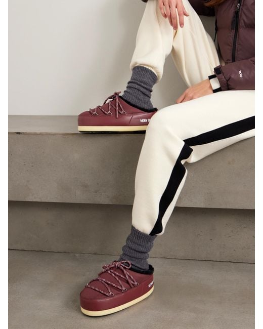 Moon Boot Red Evx Shell Ankle Boots