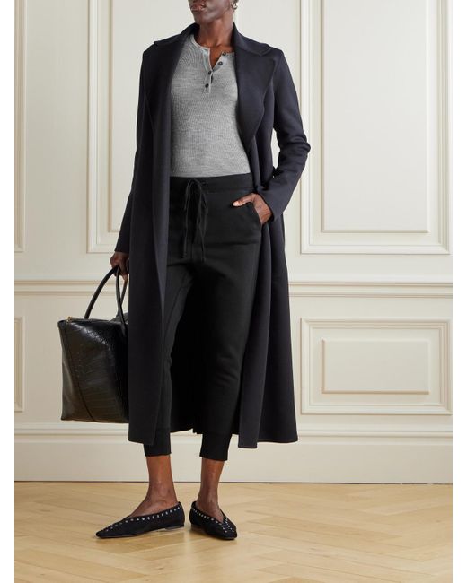 Nili Lotan Black Nolan Verkürzte Jogginghose Aus Baumwoll-jersey