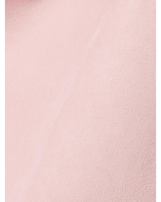 Khaite Pink Jett Suede Mini Skirt