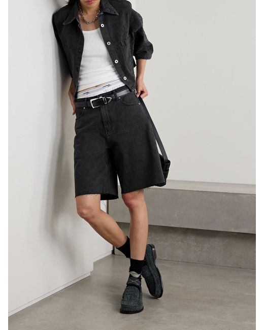 Halfboy Black Denim Shorts