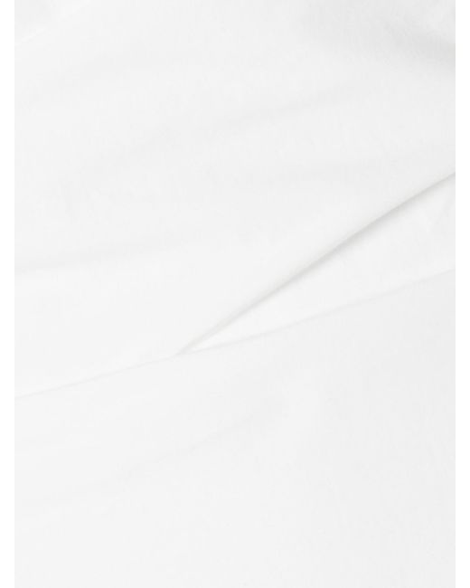 Magda Butrym White Schulterfreies Minikleid Aus Baumwollpopeline Mit Raffungen