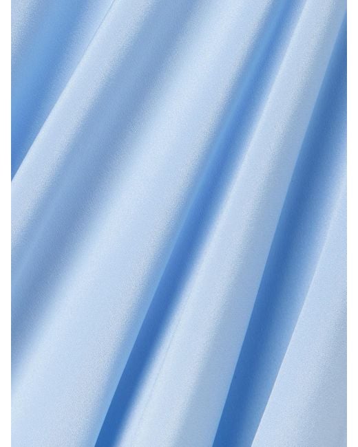Rodarte Blue Robe Aus Seiden-Crêpe Mit Samtschleifen