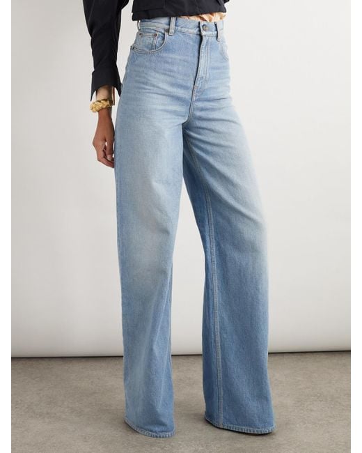 Chloé Blue High-Rise Wide-Leg Jeans