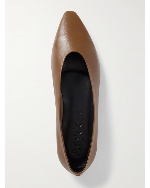 Aeyde Brown Betty Leather Ballet Flats