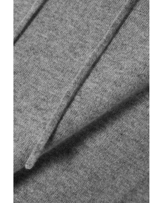 Allude Gray Cashmere Hoodie And Track Pants Set