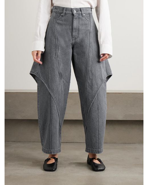 J.W. Anderson Blue Hoch Sitzende Barrel-Jeans