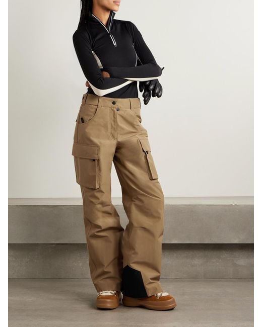 Moncler Natural Wide-Leg Ski Pants