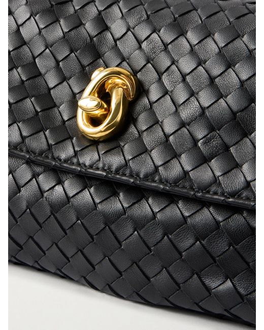 Bottega Veneta Black Madison Intrecciato Leather Shoulder Bag