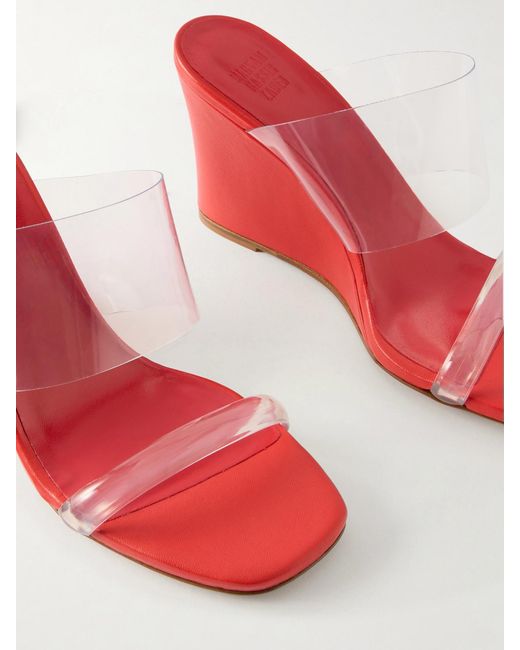 Maryam Nassir Zadeh Red Olympia Pvc Wedge Sandals