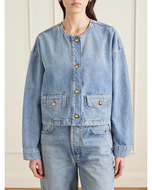 Anine Bing Blue Blanche Denim Jacket
