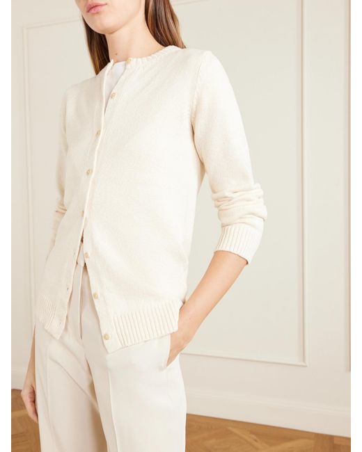 The Elder Statesman Natural Nora Lite Ruth Cotton Cardigan