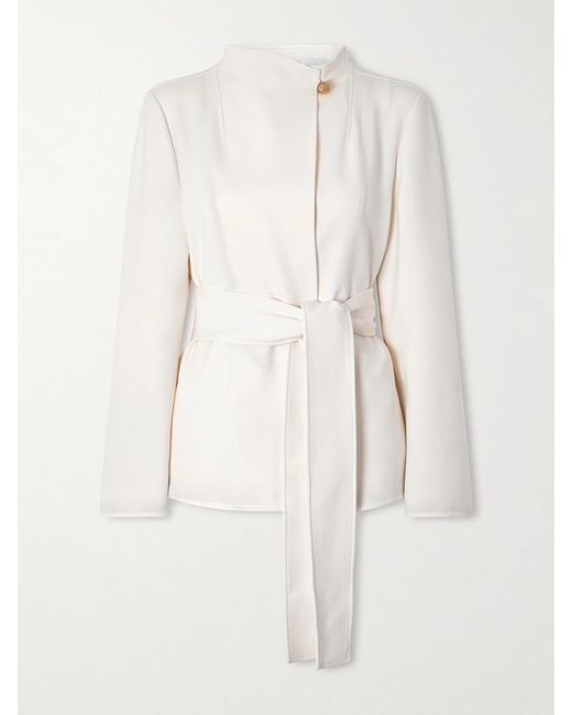 Max Mara Natural Belted Darted Scuba Jacket