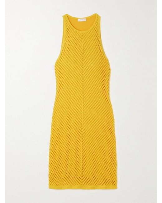 Mini-Robe En Coton Crocheté Senna A.L.C. en coloris Yellow