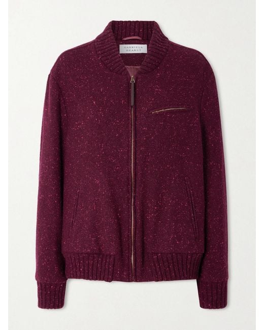 Gabriela Hearst Purple Winslow Cashmere Bomber Jacket