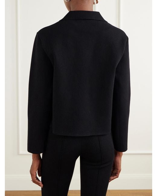 High Sport Black Maude Ribbed Cotton-Blend Jacket