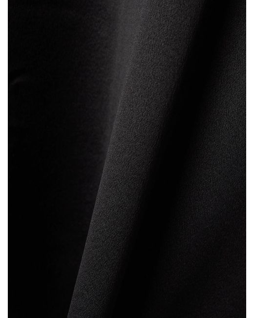 Saint Laurent Black Silk-Satin Turtleneck Blouse