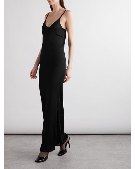 【Saint Laurent】JERSEY DRESS BLACK Jersey gown in black - Saint Laurent | Mytheresa