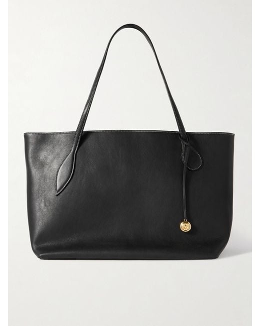Liffner Black Sprout Large Leather Tote