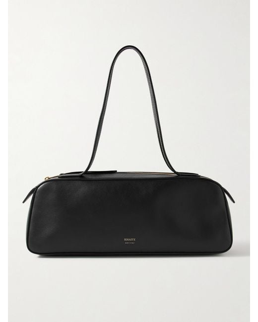 Khaite Black Simona Leather Shoulder Bag