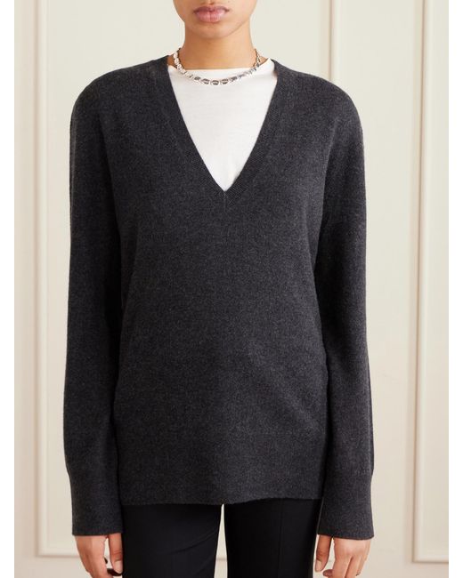 Totême Black Cashmere Sweater