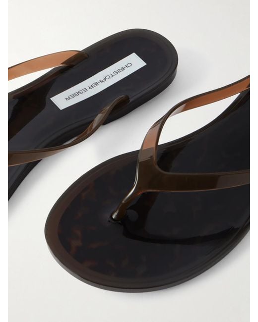 Christopher Esber Black Jo Pvc Flip Flops
