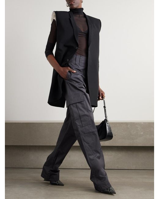 Rick Owens Black Wool Vest