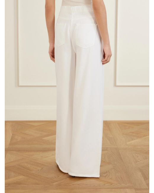 La Ligne White High-Rise Wide-Leg Jeans