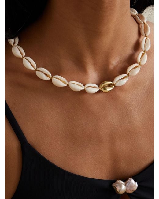 Tohum Design Natural Concha Puka-Plated Shell Necklace