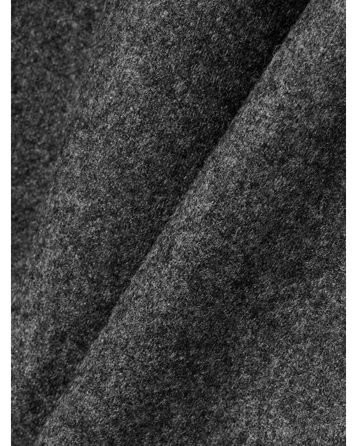 Brunello Cucinelli Gray Cropped Pleated Wool And Cashmere-Blend Tapered Pants