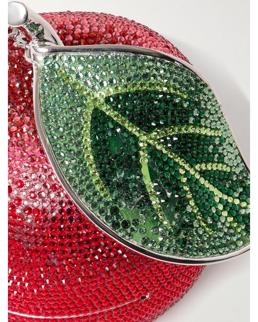 Judith Leiber Red Apple Sweetie Crystal-Embellished-Tone Clutch