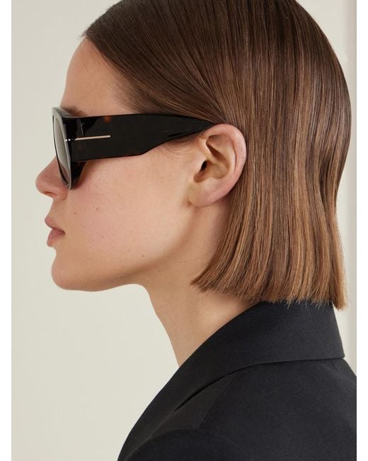 Tom Ford Black Bronson D-Frame Acetate Sunglasses