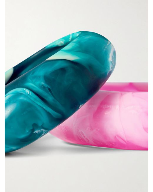 Dinosaur Designs Pink Rock Medium Set Of Two Resin Bangles