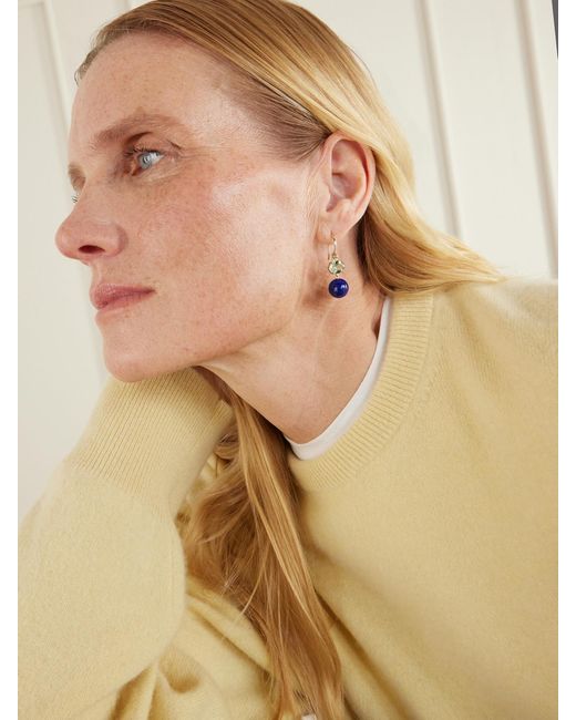 Irene Neuwirth Blue Gumball 18-Karat Multi-Stone Earrings