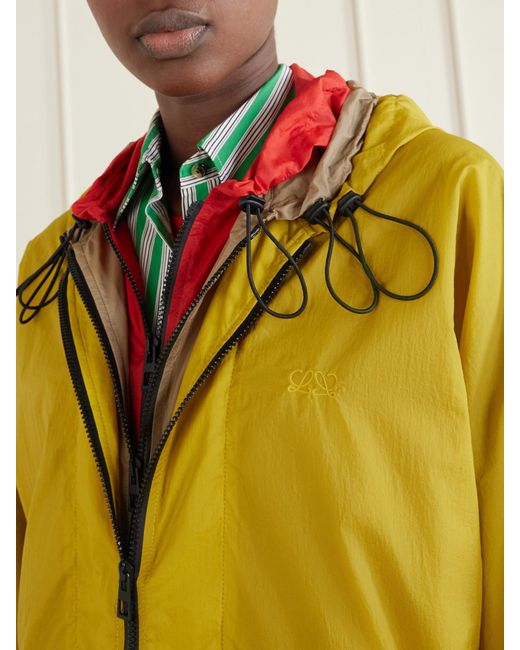 Loewe Yellow Layered Hooded Shell Jacket