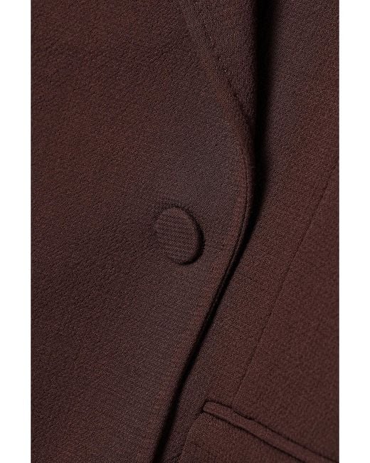 Gabriela Hearst Brown Gavin Double-Breasted Wool-Crepe Blazer