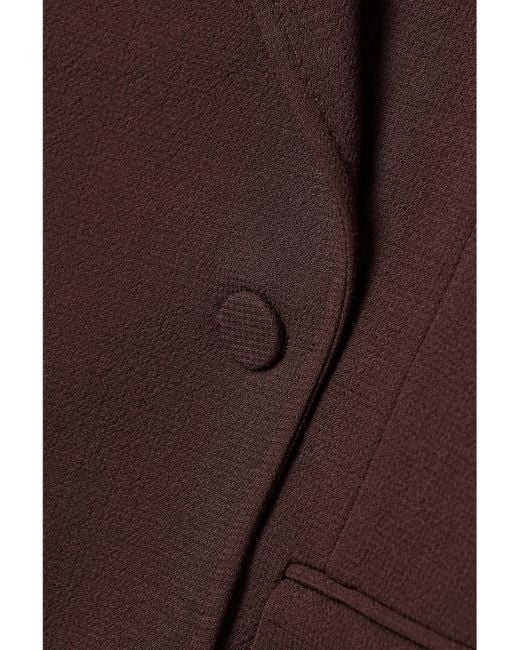 Gabriela Hearst Brown Gavin Double-Breasted Wool-Crepe Blazer