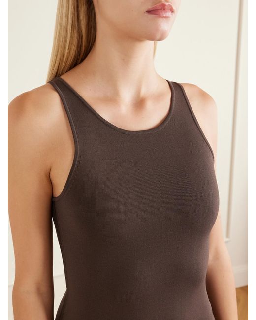 Totême Brown Stretch-Jersey Tank