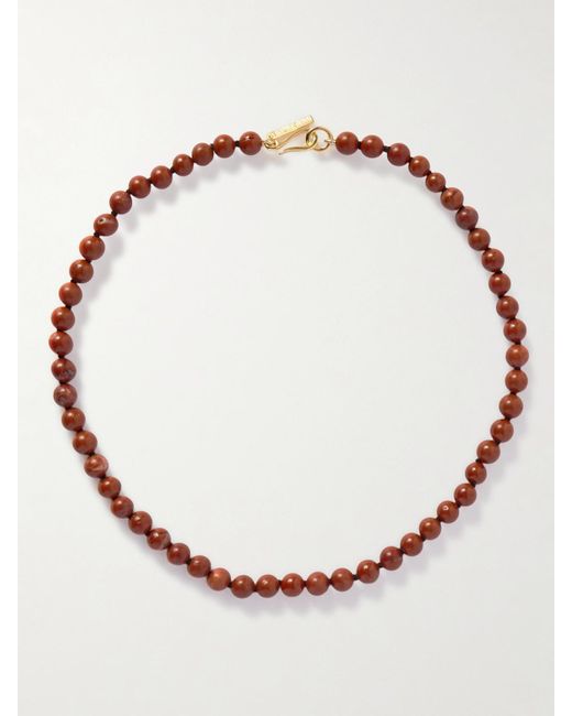 Sophie Buhai Natural Kette Mit Jaspissen Und Details Aus-Vermeil