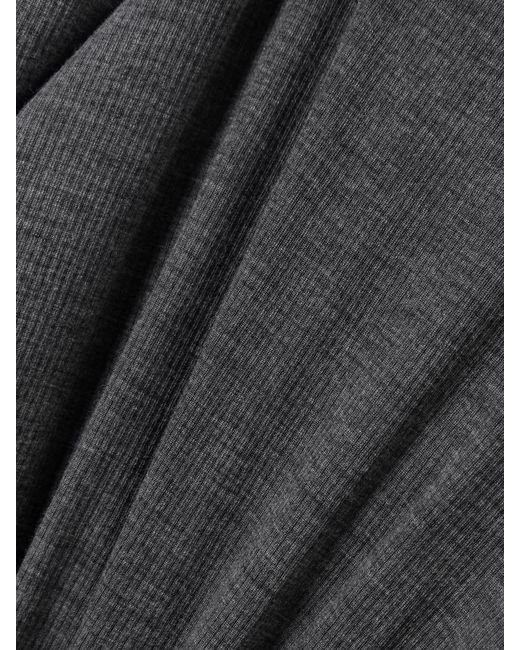 Ssstein Gray Ribbed Wool T-Shirt