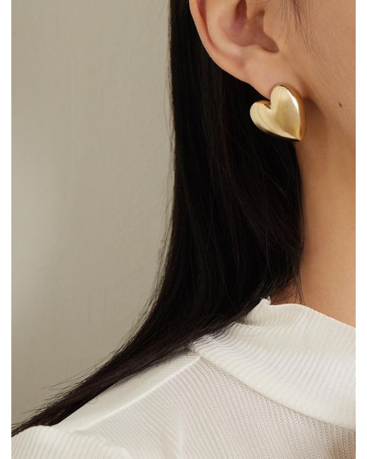 Jennifer Fisher Natural Small Puffy Hearts-Plated Earrings